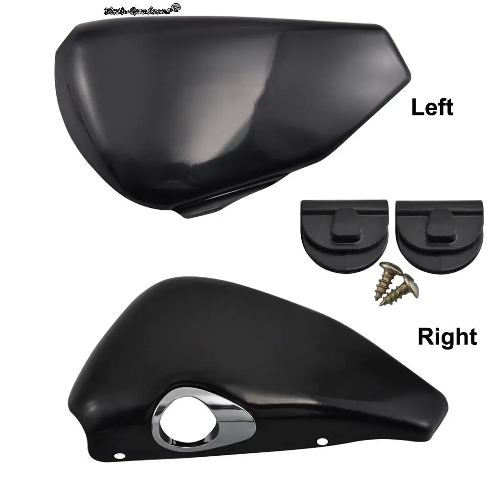 Motorcycle Metal Black Left Right Side Fairing Battery Cover Panel Protection Guard For Harley Sportster XL 883 XL1200 14-Up