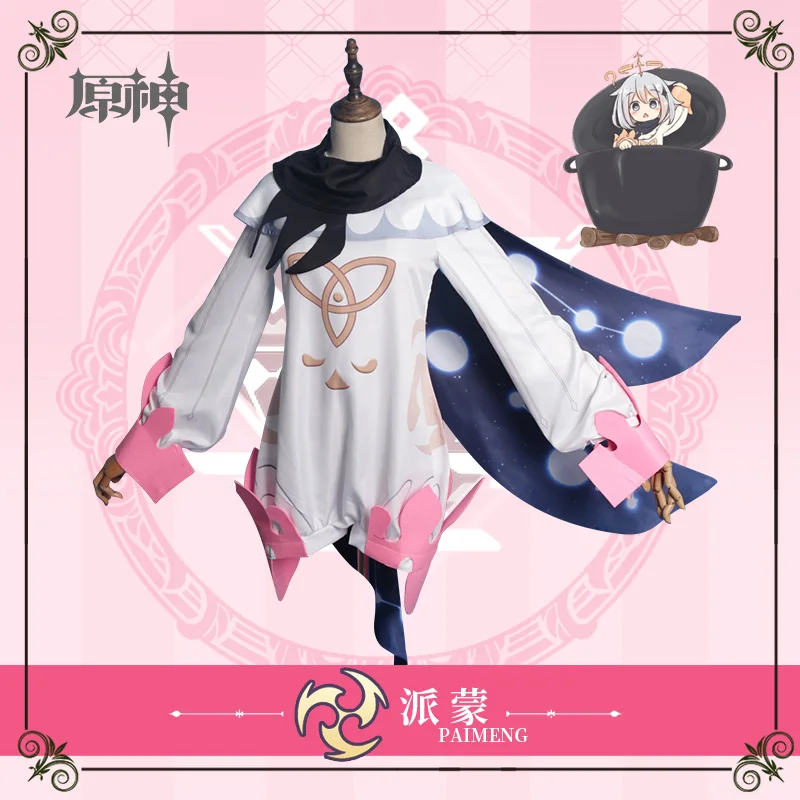 

Game Genshin Impact Paimon Cosplay Costume Pai Mon Project Cosplay Costumes Women's Jumpsuit Halloween Anime Clothing