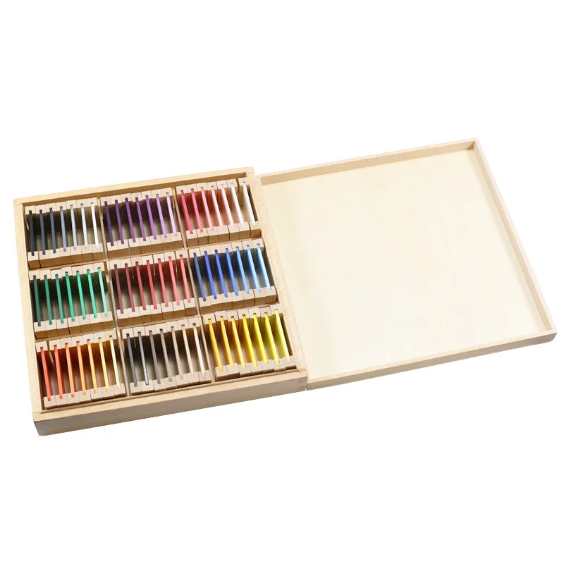 63 Chiếc Montessori Sensorial Màu Viên 3rd Hộp Có Nắp Đậy Có Chứa Màu Máy Tính Bảng Kích Thước Lớn Đồ Chơi Trẻ Em Mầm Non Đào Tạo