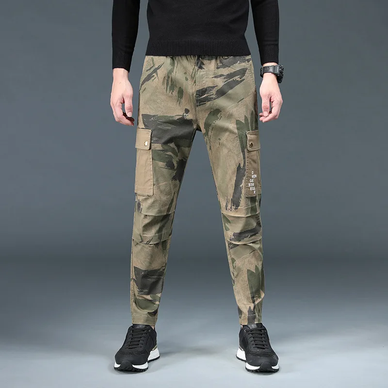 Men's Camouflage Jeans Male Trendy Loose Brand Spring Summer New Casual Harlan Denim Pants Slim Match Korean Version Trousers