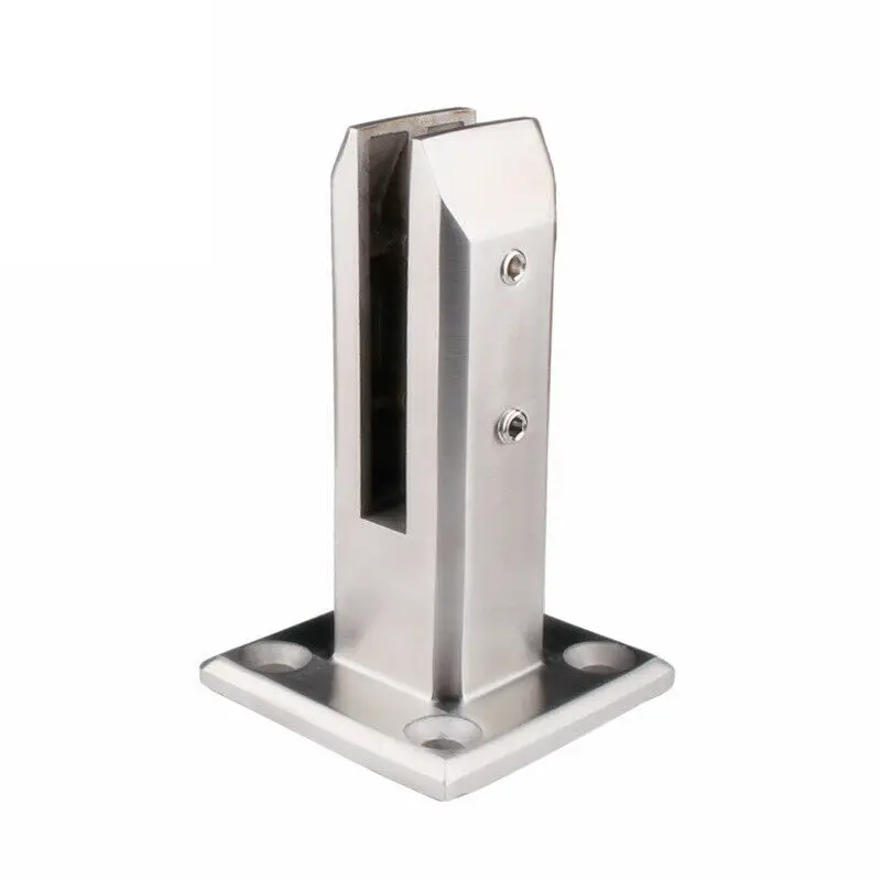 ISURE MARINE 316 Stainless Steel Heavy Duty Glass Clamp Pool Fence Clip Floor Stand Fixed Fittings