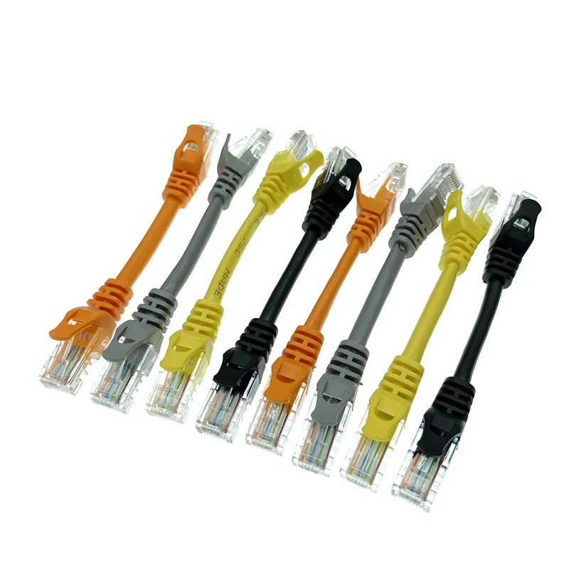 10cm 15CM 30cm 50cm CAT5e Ethernet UTP sieci kabel męski do męskiego Gigabit Patch Cord RJ45 skrętka GigE Lan krótki kabel 5 sztuk