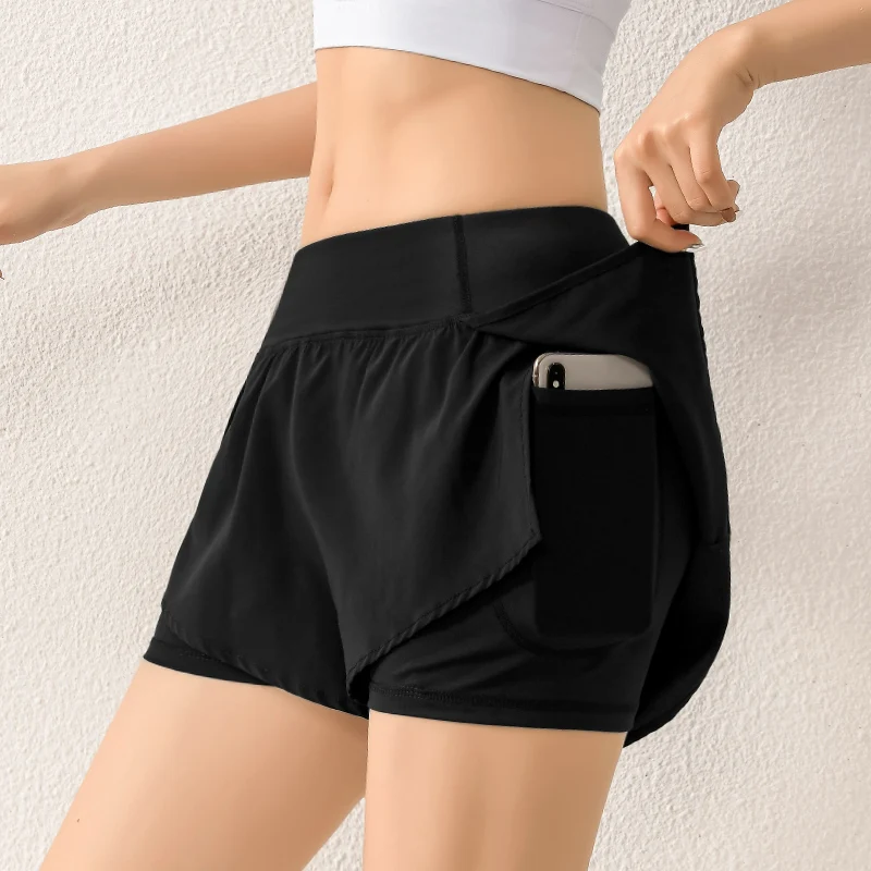 Women Sport Shorts Loose Gym Running Short Pants High Waist Yoga Shorts Quick Dry Crop Leggings Girls Jogging Shorts With Pocket