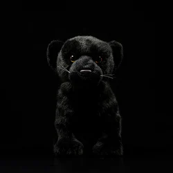 Simulation Standing Black Leopard Panther Plush Toy Cute Panthera pardus fusca Doll Soft Animal Model Children Gift Original