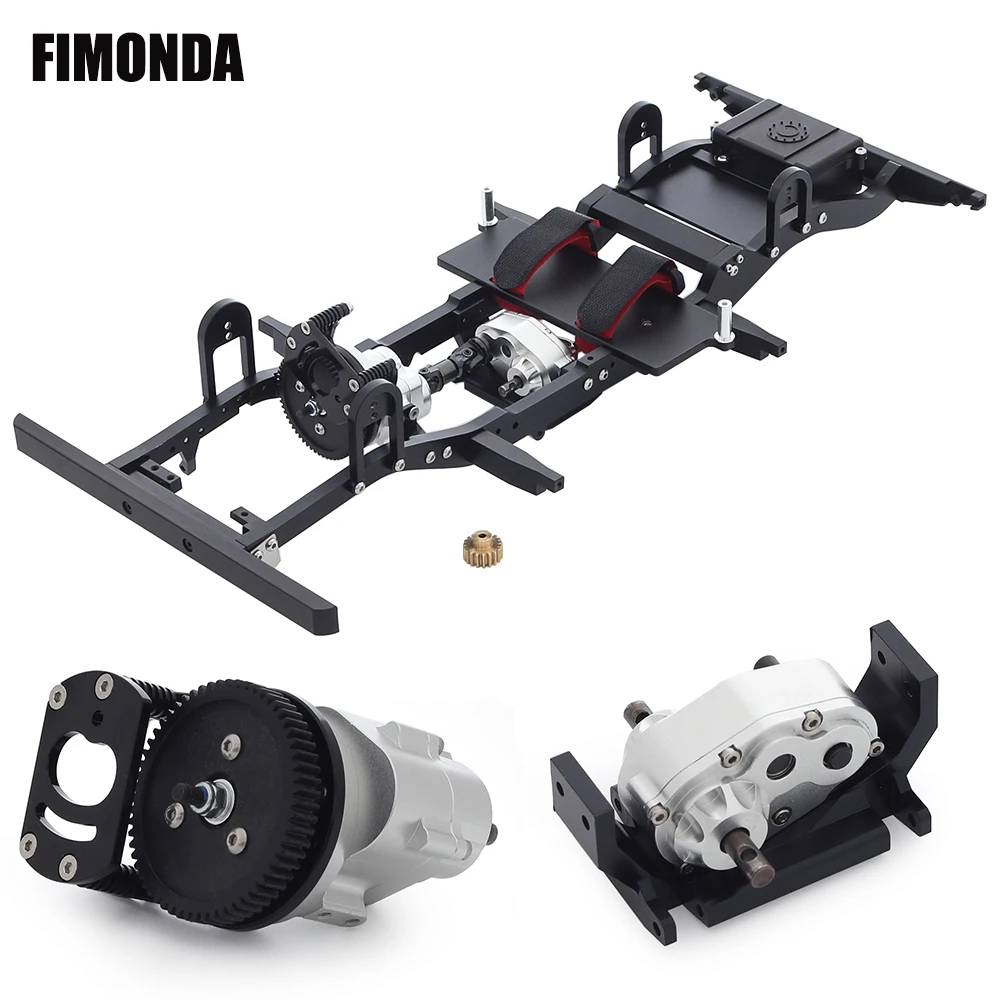 1/10 Scale Metal Chassis Frame with Transmission Transfer Case for RC Crawler Truck RC4WD Gelande II FJ40 G2 D90 TF2 Defender