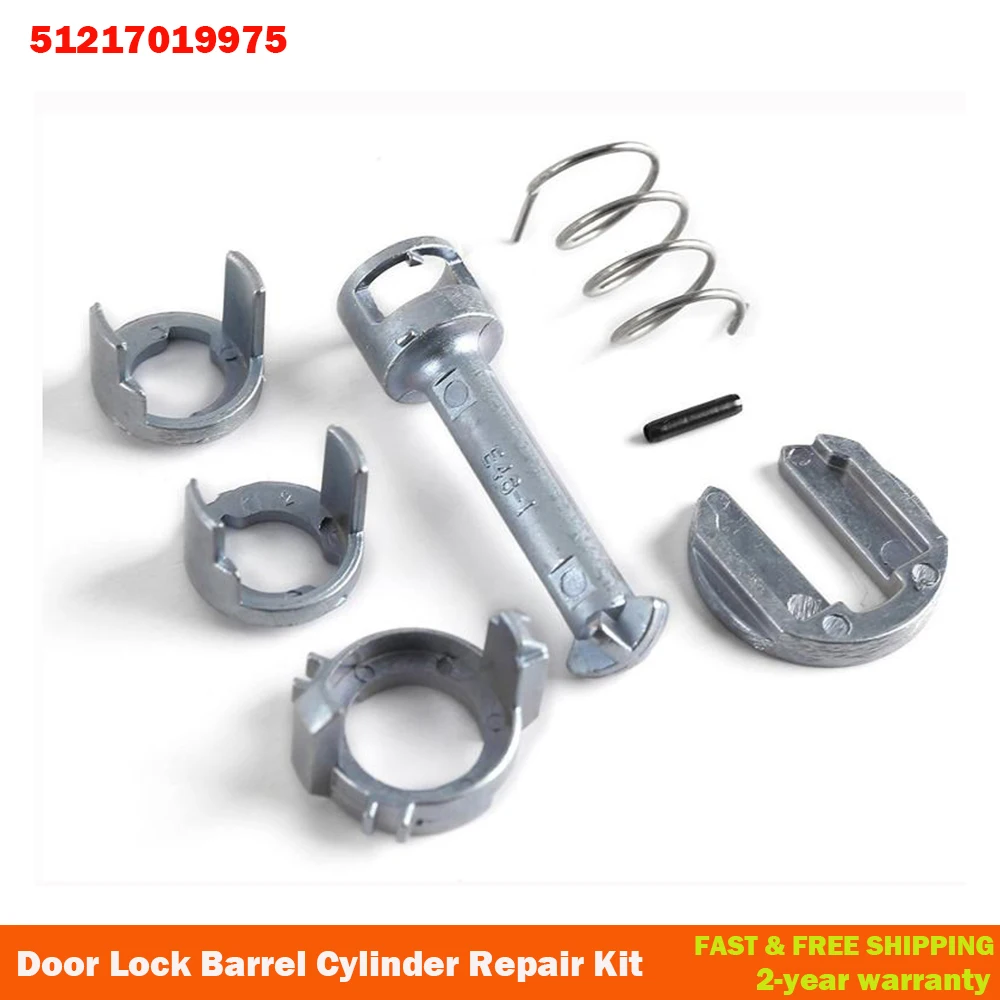 For BMW 3 Series X5 X3 E46 E53 E83 Door Lock Barrel Cylinder Repair Kit 51217019975 51218244049 Front Left or Right 4/5 - Doors