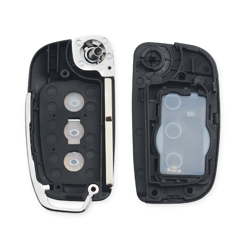 KEYYOU Modified 3 Buttons Flip Remote Key Shell For Ford fusion Focus Fiesta MK7 mondeo MK3 mk4 Galaxy Ranger Fob Car Key Case