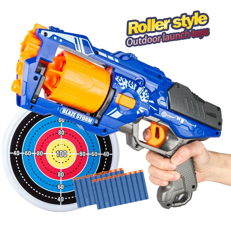 

2020 New Arrival Rotate Barrel Manual Soft Bullet Gun Suit for Nerf Bullets Toy Pistol Gun Dart Blaster Toys for Children