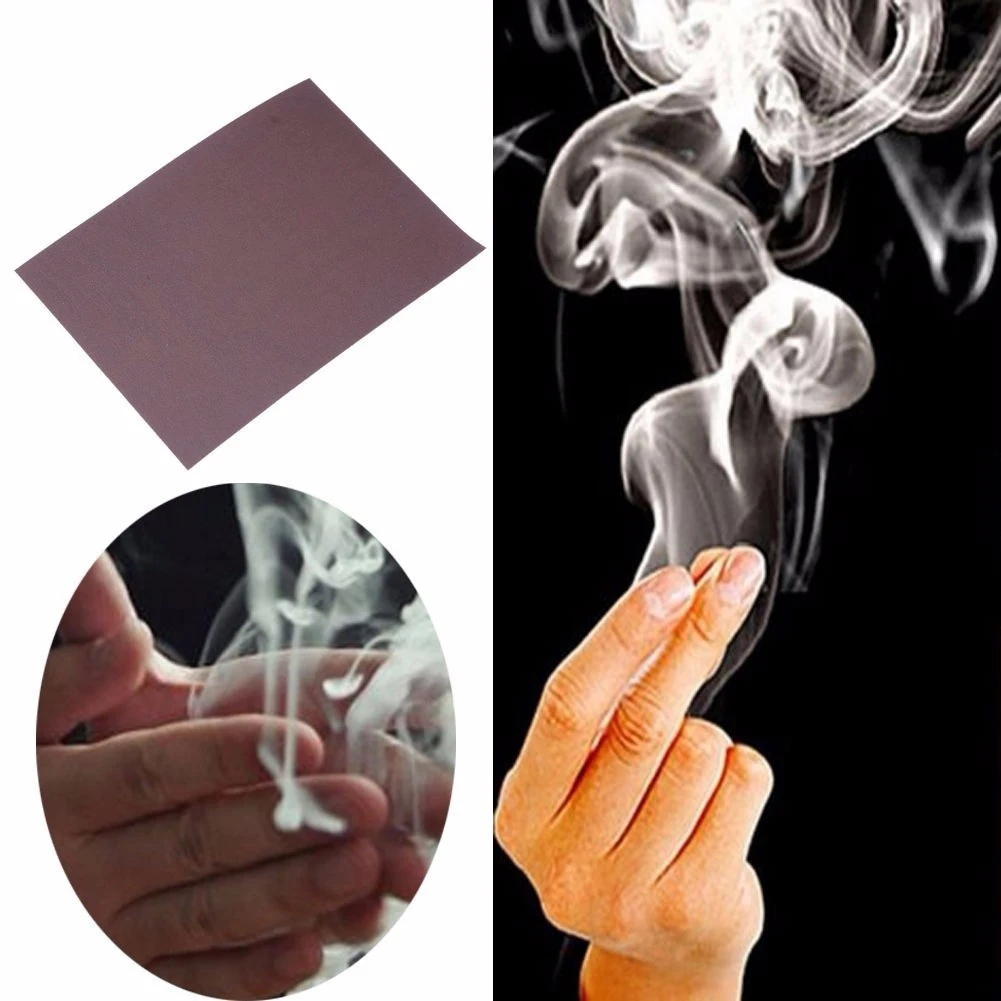 1pcs Chemical Magic Paper Cool Close Up Magic Trick Fingers Smoke Hells Smoke Stage Stuffs Fantasy Prop Make fun