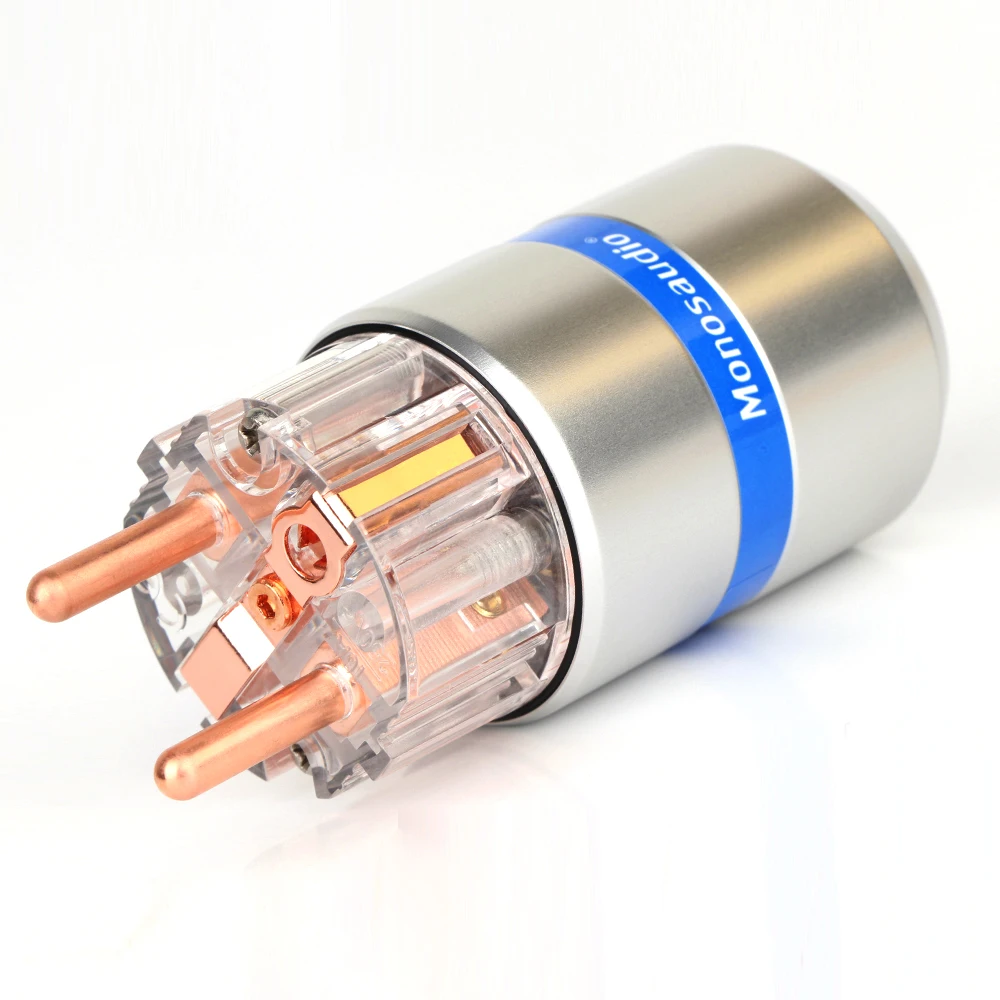 Monosaudio E107/F107 Netzstecker aus reinem Kupfer, EU-Schuko-Netzstecker + IEC-Buchsenstecker – Detail 6