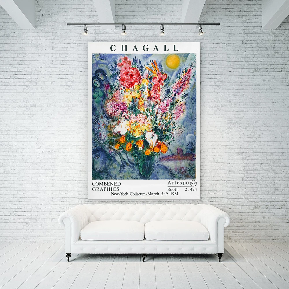 طباعة مارك شاجال، ملصق المعرض لـ Artexpo NY، ملصق عتيق