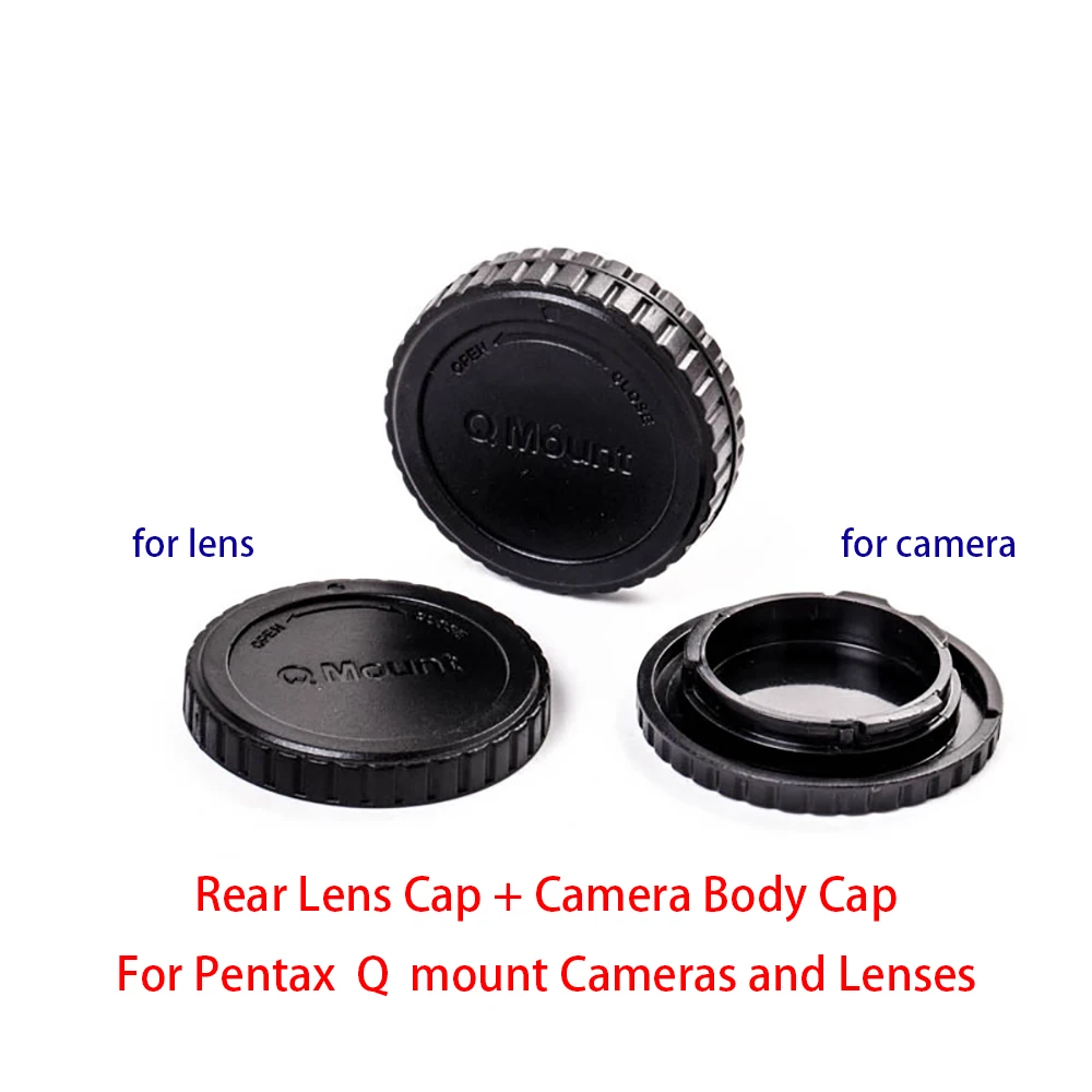 For Pentax Q mount Cameras and Lenses , Rear Lens Cap + Camera Body Cap Set