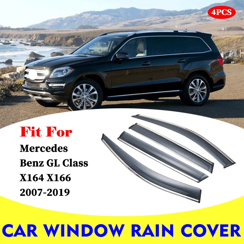 

For Mercedes Benz GL Class X164 X166 GL350 GL450 car rain shield deflectors awning trim cover exterior car-styling accessories