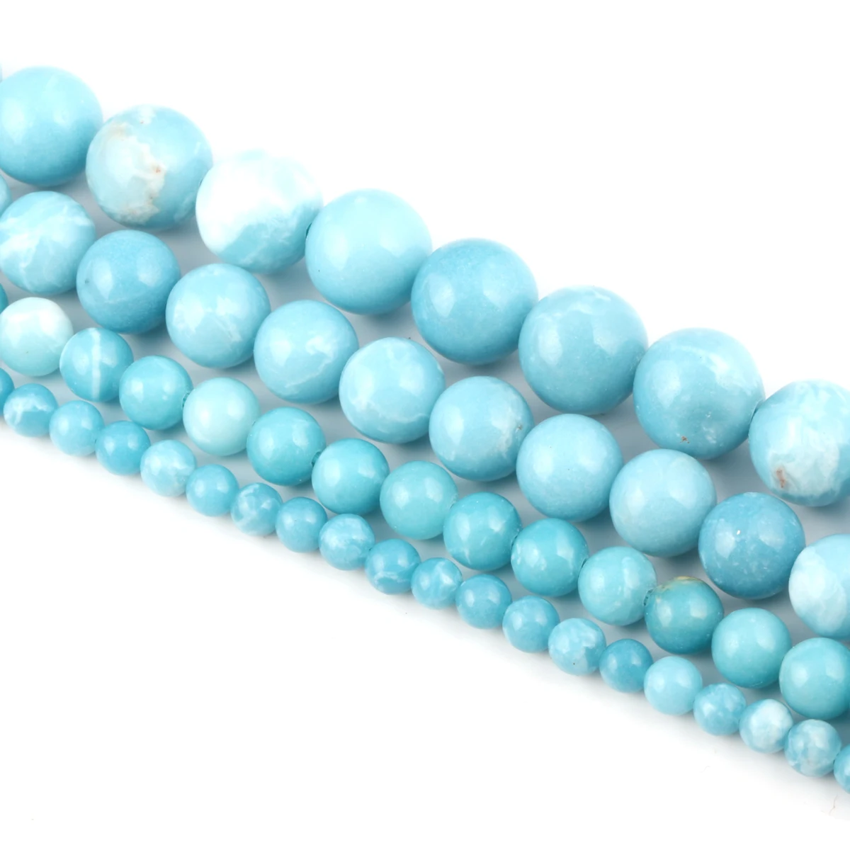 Larimar Gem Round Loose Beads Ocean Gem High Quality Beads for DIY Jewelry Making Bracelet Necklace Gifts 4 6 8 10 12 M