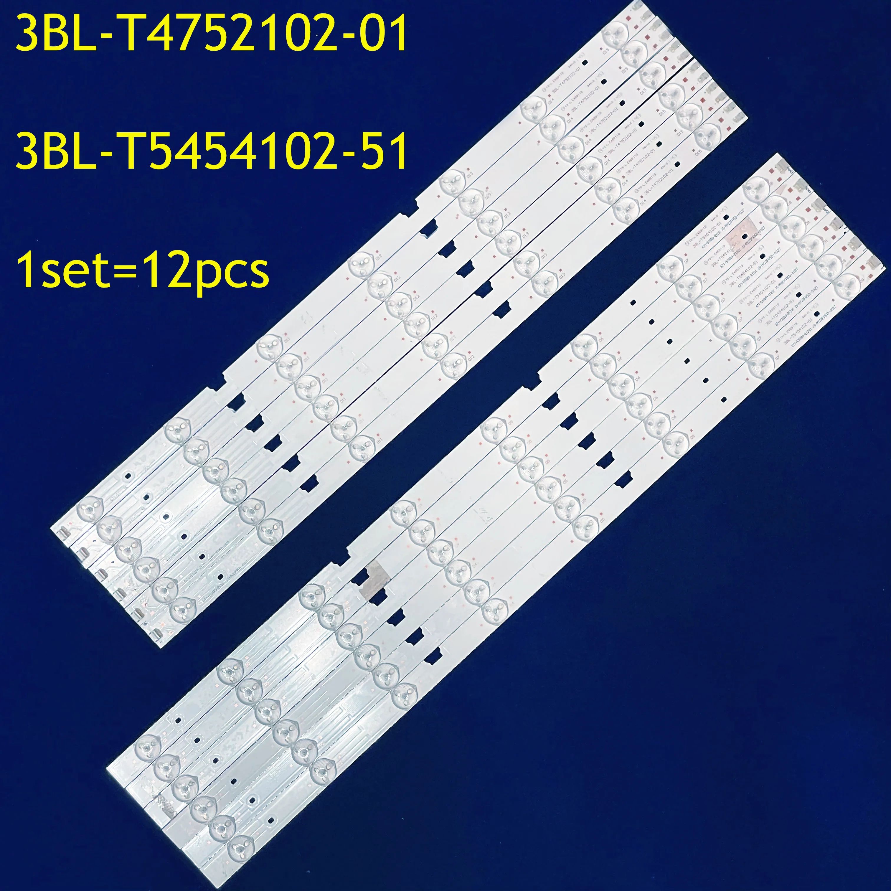 12PCS LED Backlight Strip For 3BL-T5454102-51 3BL-T4752102-01 50A5M 50CE5129H1 LE50B5000W LE50B3500W LE50B3000W