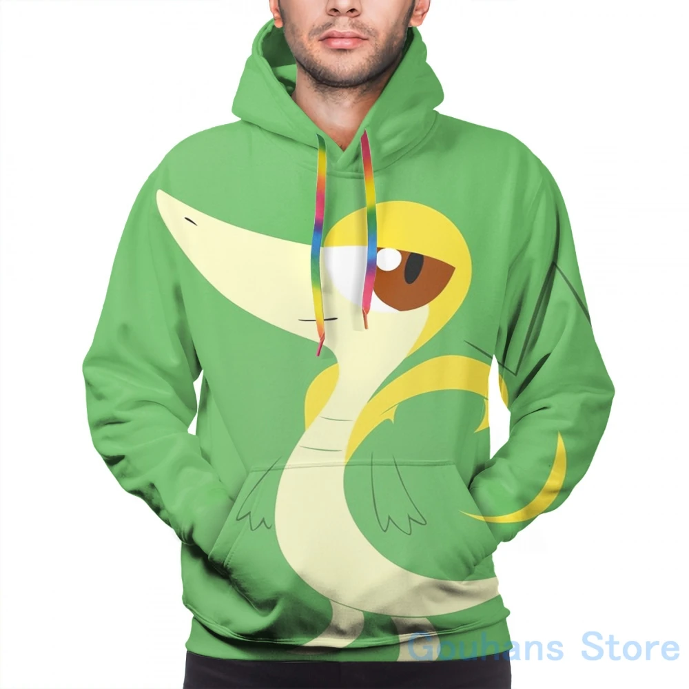 Mens Hoodies Sweatshirt for women funny #495 Snivy print Casual hoodie Streatwear