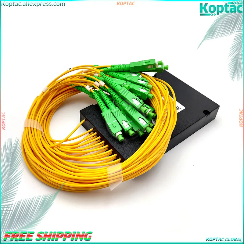 Wholesale Fiber Splitter SC APC 1x16 1M 2.0MM PLC Optical SC APC 1x16 PLC Fiber Optic Splitter Single Mode