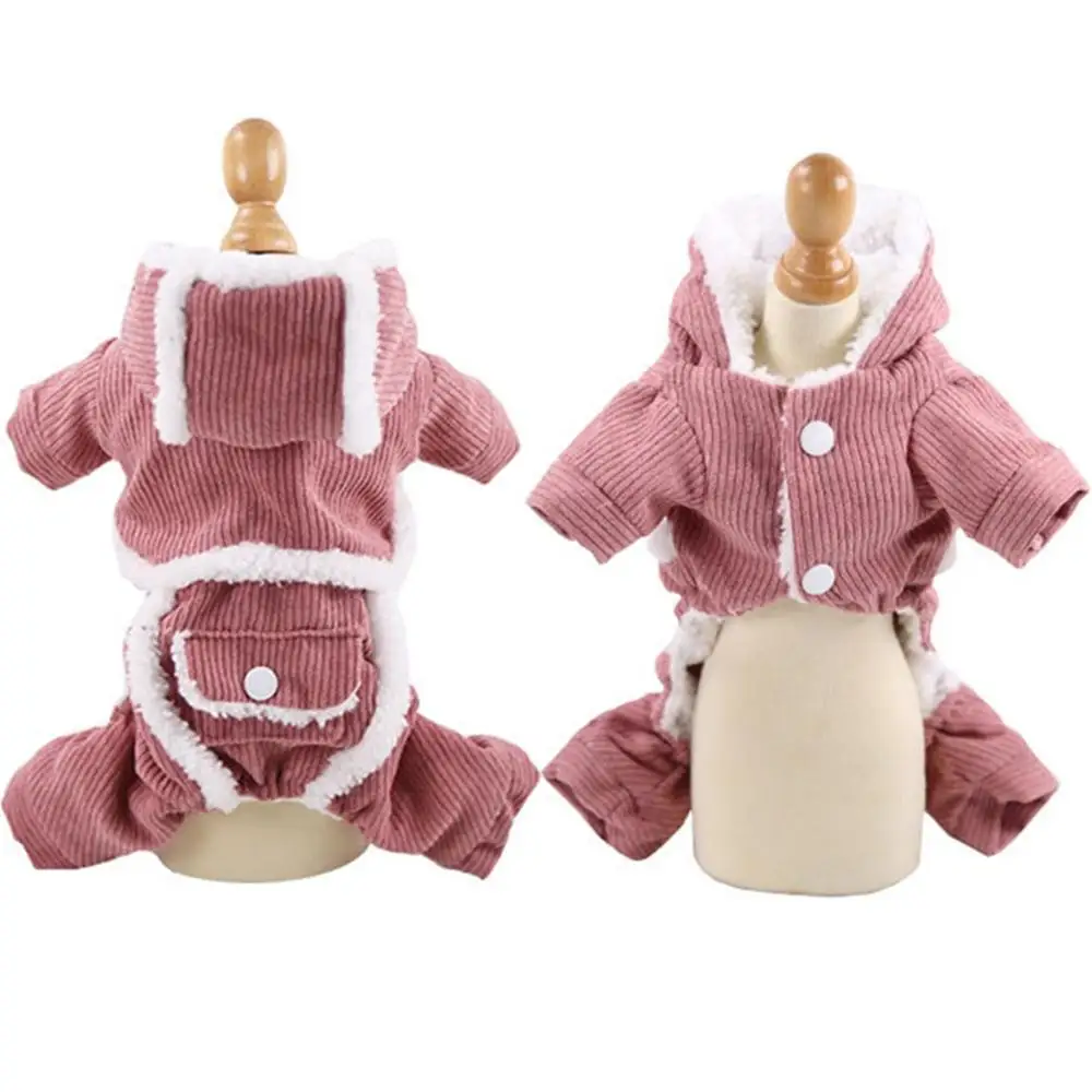 New Winter Warm Dog Clothes For Small Dogs Medium Pet Jumpsuits Hooded Puppy Pet Coat Jackets Chihuahua Pug Clothing Outfits