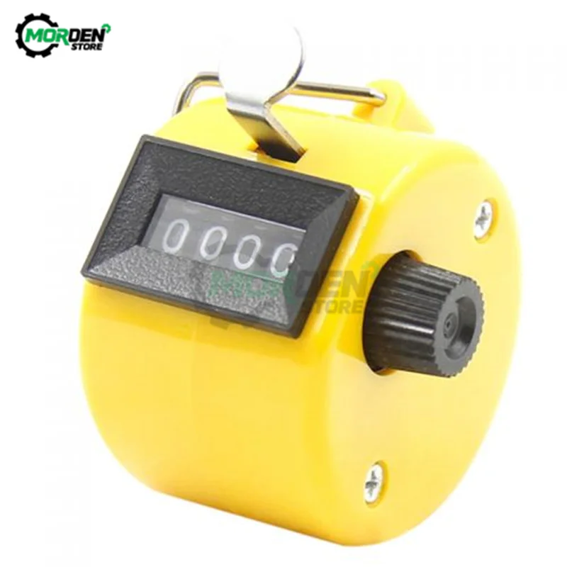 4 Digit Number Plastic Counters Hand Finger Display Manual Counting Tally Clicker Timer Mechanical Counter Soccer Golf Counter