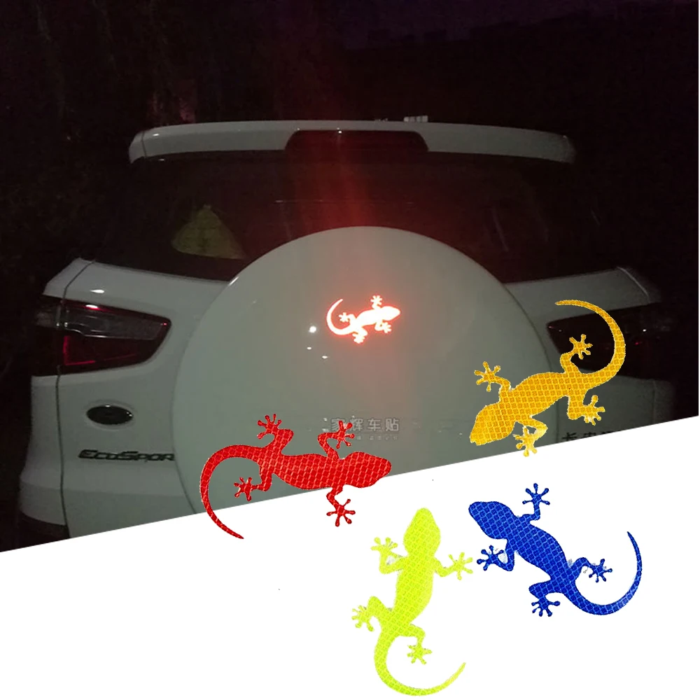 Car sticker reflectorized gecko warning sticker reflective car decoration car exterior accessories