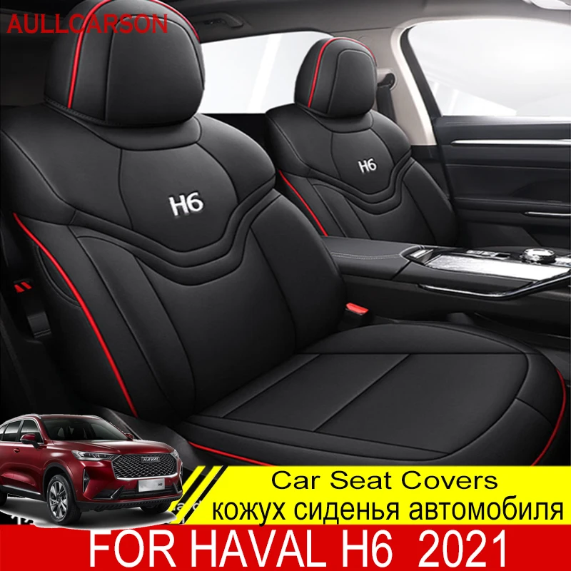 Leather Car Seat Cover For Haval H6 2021 2022 Colour Track Detail Style Protector Salon Airbag Compatible Interior Accessories