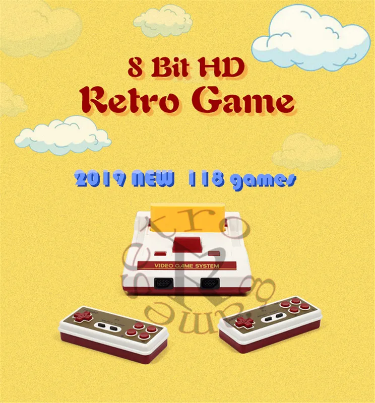 2019 NEW 118 HD+AV Games 8 Bit Retro Game Vidoe console wireless controller video game console everdrive tv game