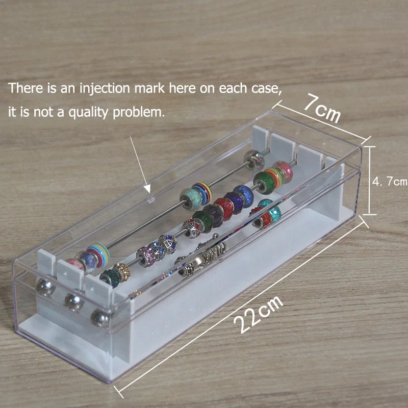 Trollbeads Storage Display Box Jewelry Beads Bars Travel Carrying Case Rondelles Bracelet Charms Organizer Holder with Cover
