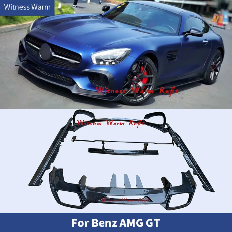 

for Benz Amg Gt Car Body Kit Front Rear Bumper Lip Spoiler Diffuser Splitters Side Skirts Apron Rear Wings Frp/carbon Fiber