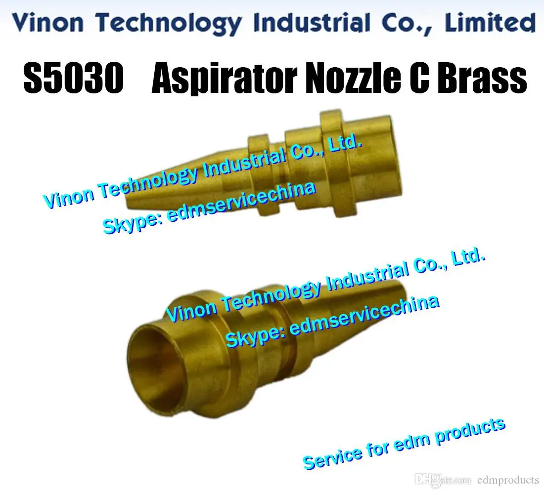 

3053082 S5030 edm Brass Aspirator nozzle C Ø12xØ1.5x26.5mm for Sodic k A280.A300.A320.A530 WEDM-LS machines 3083114