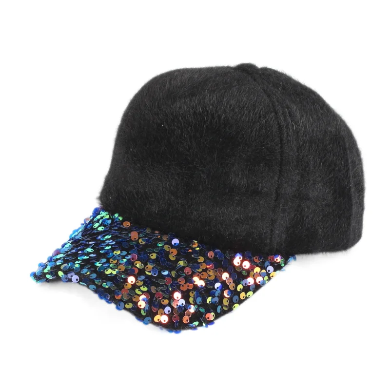 Wholesale Sequin Fluorescent Mesh Baseball Cap Back Open Ponytail Outdoor Sports Hat Summer Men Ladies Sunscreen Golf Cap