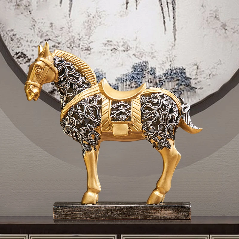 

Retro Chinese Style Ornaments Horse Design Crafts Home Decoration Living Room Decoration for Home Hotel Office SZ-HD21020801
