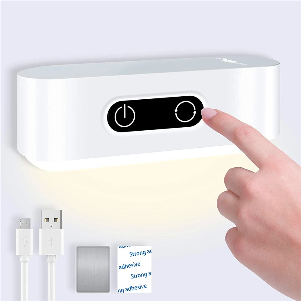 

Tokili Touch Night Light 5 Colors Brightness Dimmable USB Plug/Rechargeable/Motion Sensor for Wardrobe Cabinet Mirror Kitchen