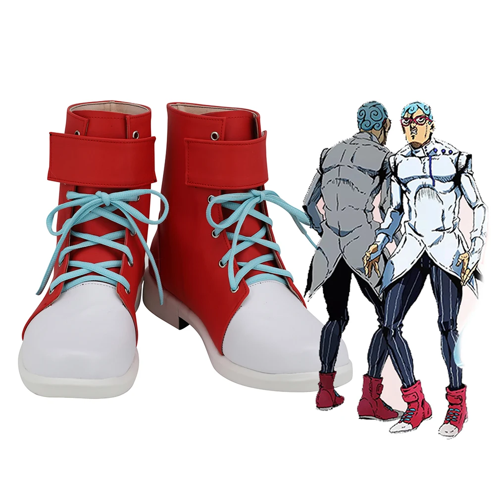 

JOJO Ghiaccio Shoes Cosplay JoJo's Bizarre Adventure Ghiaccio Cosplay Boots Red Shoes Custom Made for Unisex