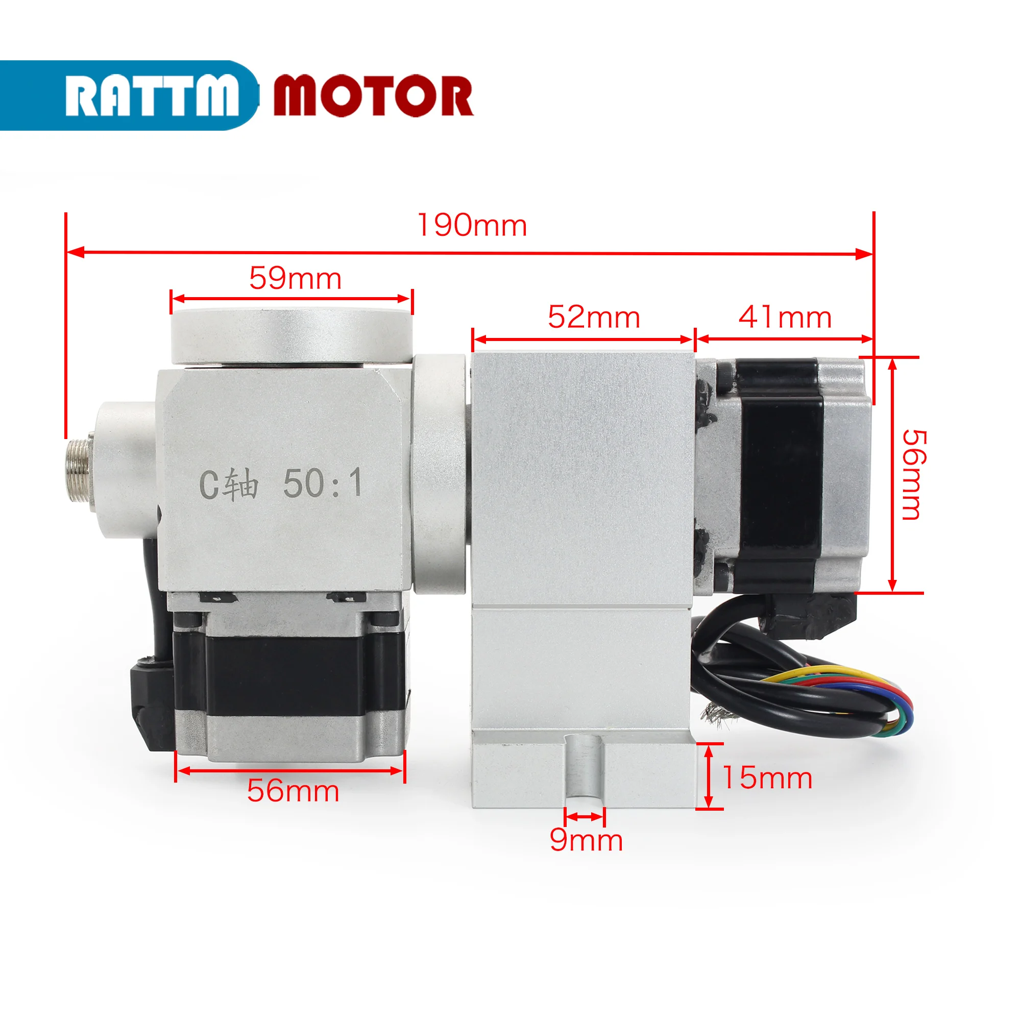 【New Updated】CNC 4th Fourth 5th Fifth A B Rotary axis Harmonic drive reducer dividing head Speed ratio 50:1