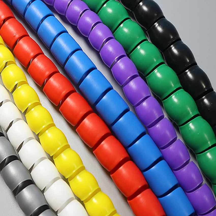 2M 8mm 10mm 12mm 14mm 16mm New Spiral Wrap Sleeving Tube Flame Retardant Cable Protective Sleeve Band Winding Pipe Wire Sleeves