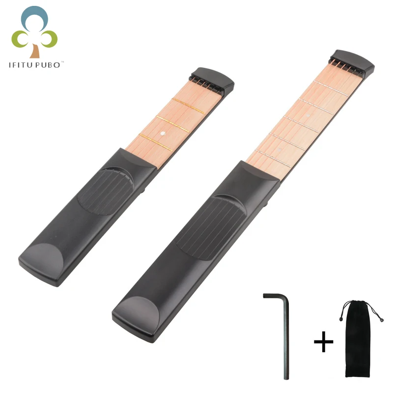 4th/6th Fret Portable Maple Pocket Guitar śliczne muzyczne narzędzie do ćwiczeń dla początkujących Finger Power akord Conversion Trainer DDJ