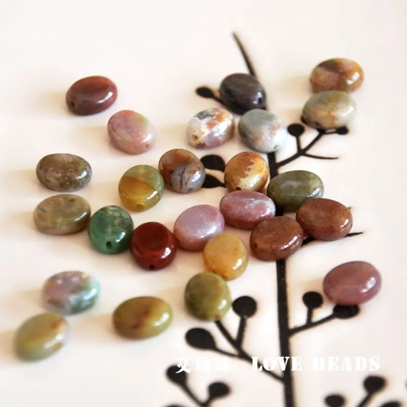 10 pcs/lot indian jasper mookaite oval loose beads jewelry making DIY for women