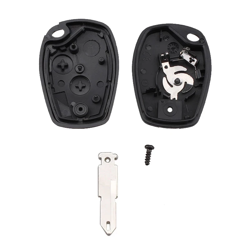 KEYECU – coque de clé de voiture non découpée, 10 pièces, pour Renault Duster Logan Fluence Clio Master circulation Kangoo Megane Laguna, nouvelle collection