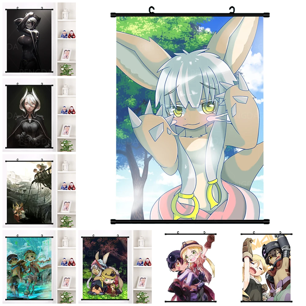 

Made in Abyss Nanachi Picture Poster Anime Characters Hanging Painting Plastic Scroll Canvas Bedroom Home Decor Prints Wall Art