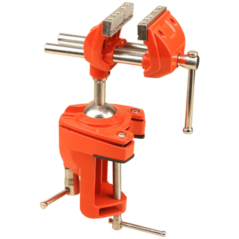 

Mini Aluminum 360 Degree Rotating Bench Vise Adjustable 70mm Jaw Width Table Vise Multifunctional Workbench Woodwork Clamp Vise