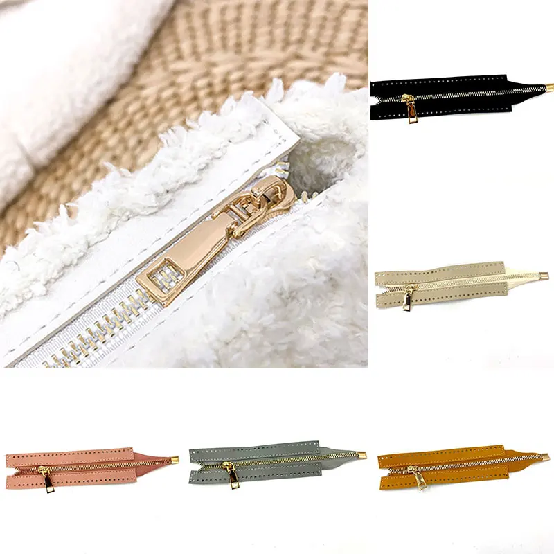 Metal Zipper For Jeans Sewing Handbag Craft Sewing Custom DIY Zipper For Woven Bag Hardware PU Leather Zipper Sewing Accessory