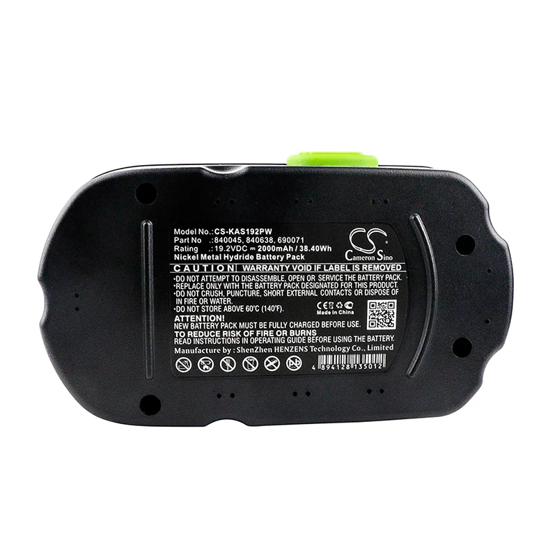 

Cameron Sino Battery for Kawasaki 690071 840045 840638 fits Kawasaki 19.2V Unisource 69007 691235Power Tools Replacement battery
