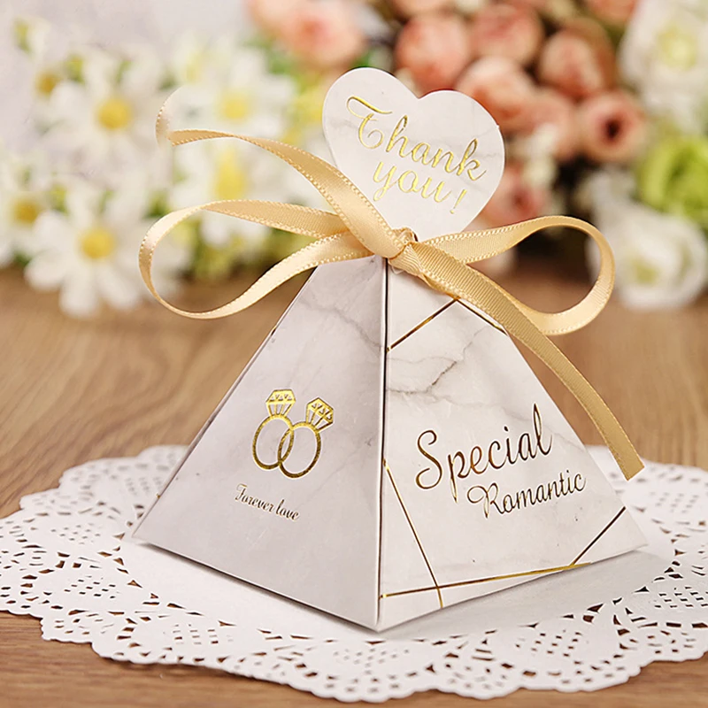 Triangle Pyramid Candy Box, Party Giveaway, Chocolate Gift Box, Romantic Wedding, Baby Welcome, High Quality