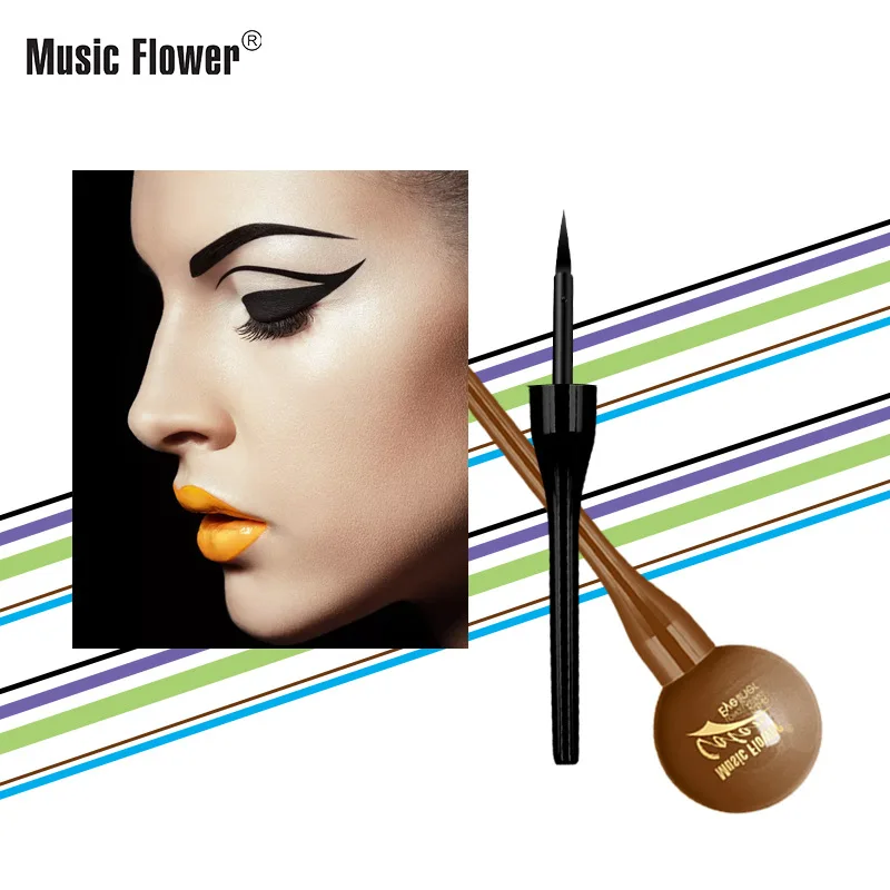 Musicflower a Swell Mei cai shui xing Eyeliner Thick Black Waterproof Not Smudge Eyeliner Lollipop M2021