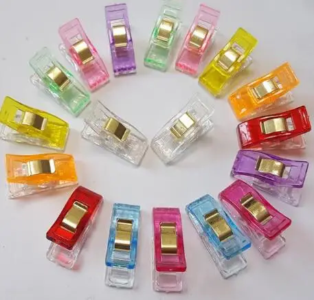 

New Arrive 10 colors Plastic Clips Holder for DIY Patchwork Fabric Quilting Craft Sewing Knitting