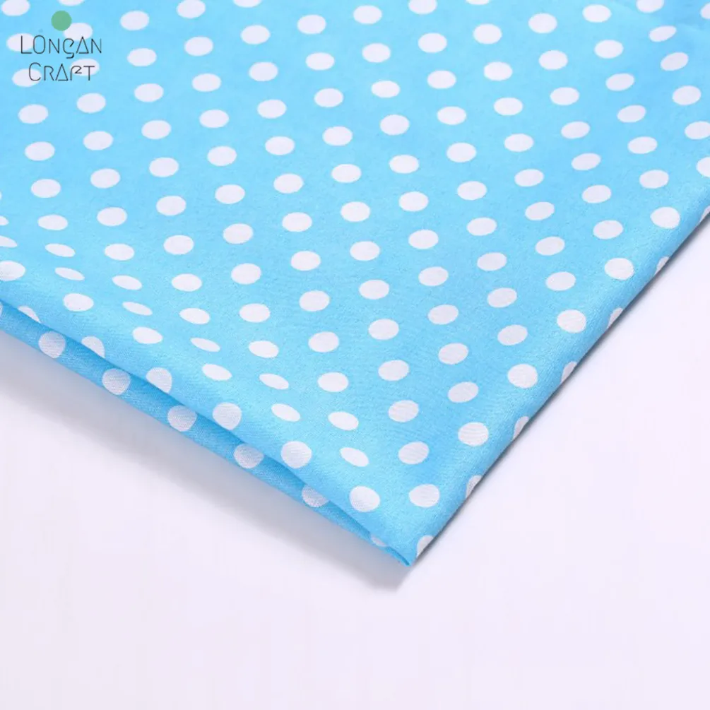 Polka Dot Printed Polyester Fabric Cloth Handmade DIY Sewing Material Patchwork Needlework Fabric 50cmx150cm