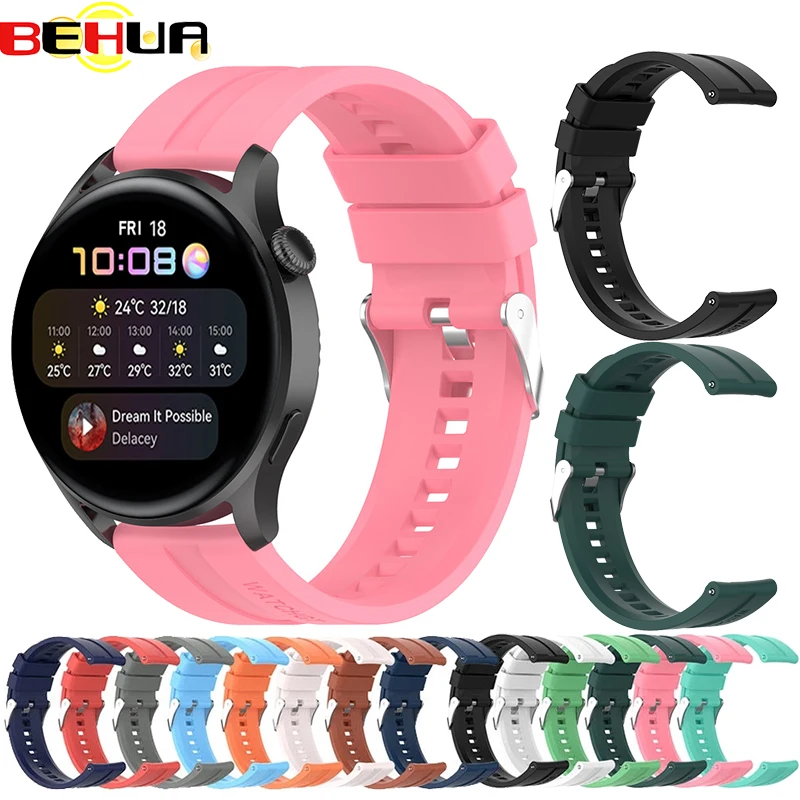 Behua pulseira para huawei relógio 2 3 3pro pulseira inteligente para huawei relógio gt 2 46mm pulseira de silicone 22mm pulseira