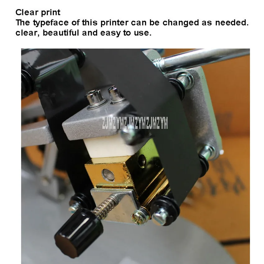 Hand-press Color Ribbon Hot Printing Machine Direct Thermal Manual Stamp Printer Plastic Bag Coding Machine Date Ribbon Coder