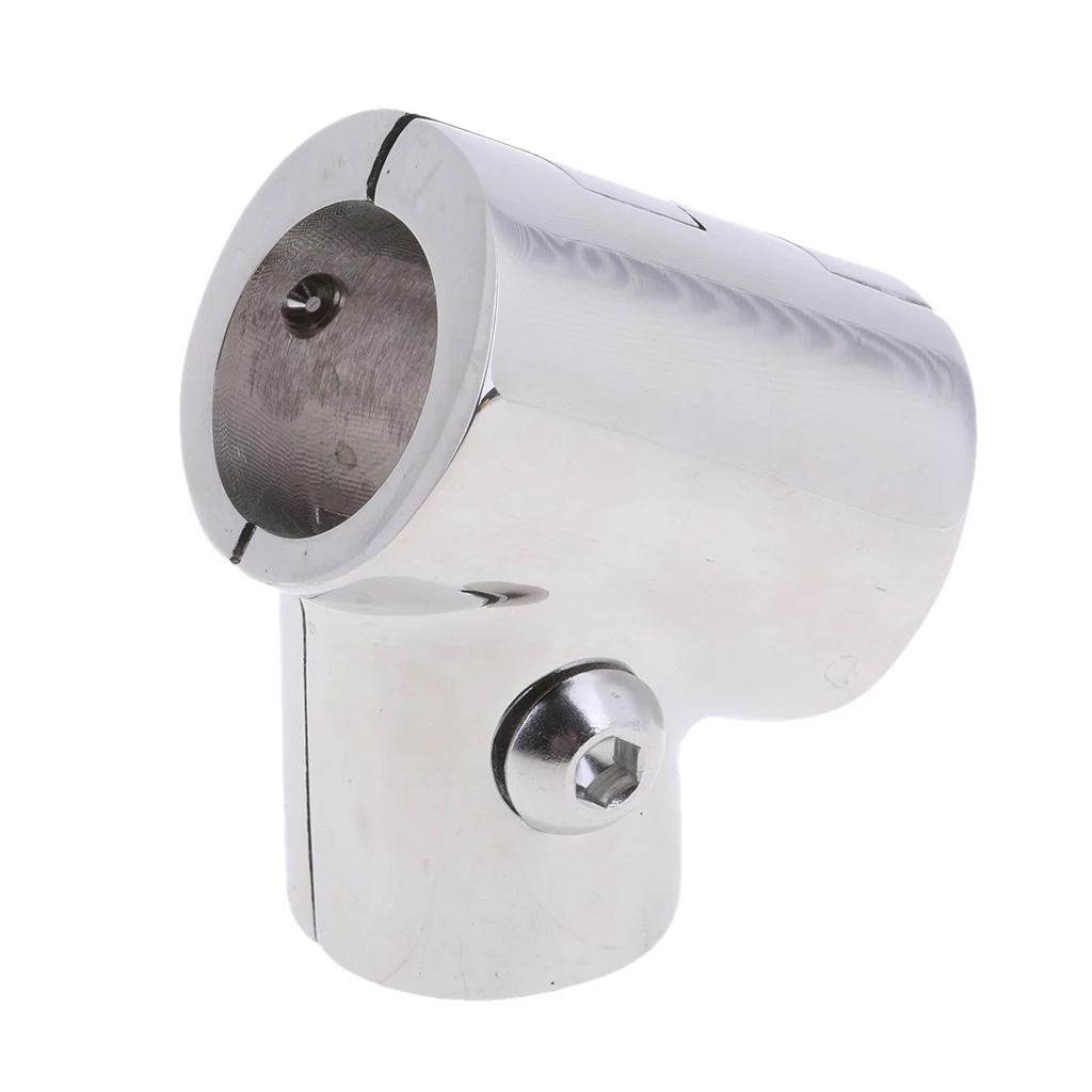 316 Stainless Steel Boat Marine Handrail 60 Degree T/Tee Fitting Rail Connector Split for 1 inch 25mm Tube