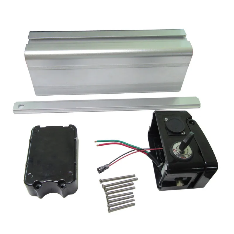 24 V 36 V 48 V 18650 Batteriekastengehäuse 24 V 36 V 48 Volt Silberfisch Aluminiumgehäuse Top Entladung mit Schloss